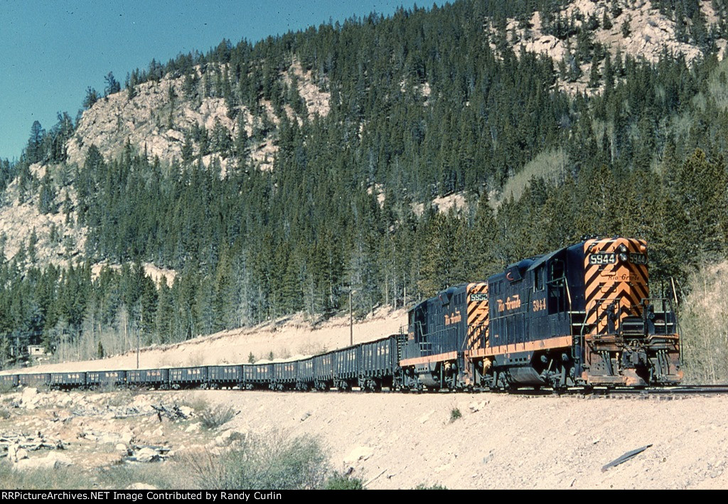 DRGW 5944 and 5952 working the Monarch Quarry